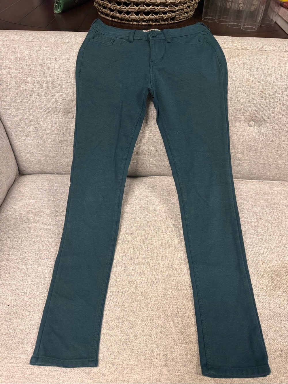 Women’s Slim Chino Pants in Teal Green